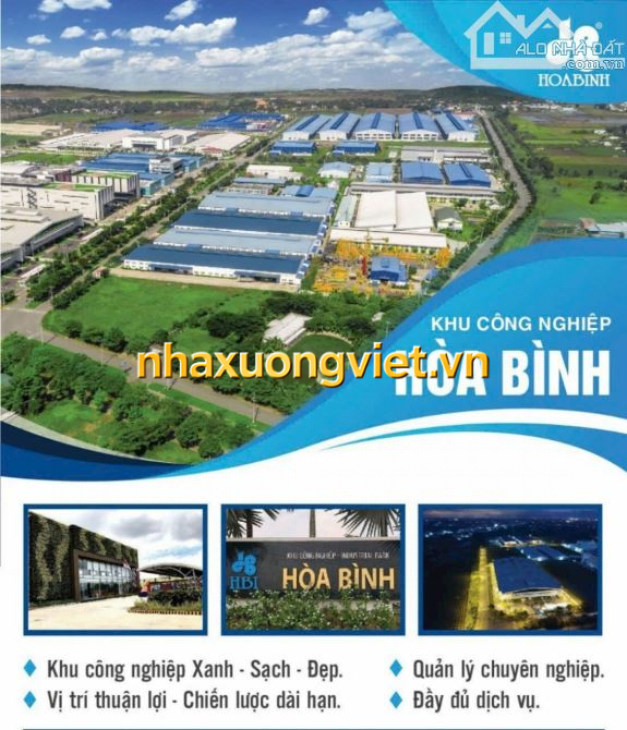 BÁN ĐẤT CÔNG NGHIỆP TẠI KHU CÔNG NGHIỆP HÒA BÌNH, THỦ THỪA, LONG AN