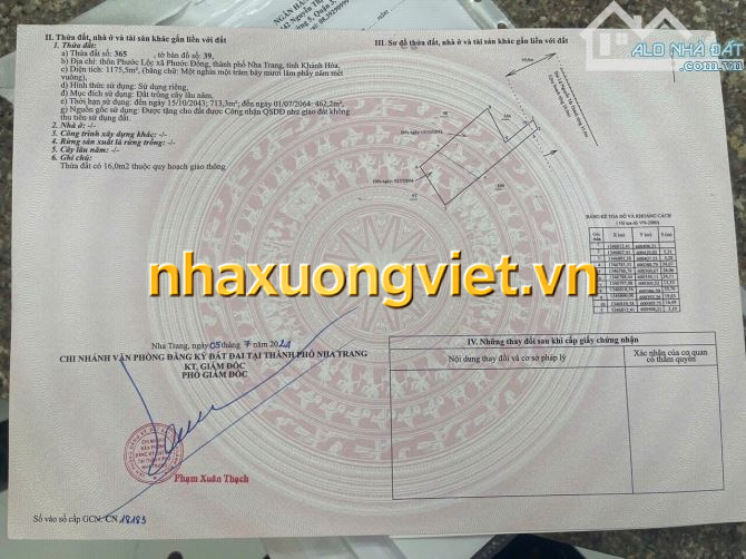 LÔ ĐẤT MẶT TIỀN ĐẠI LỘ NGUYỄN TẤT THÀNH, NHA TRANG. DT: 1533m2 ngang 25m (có 300 thổ cư)