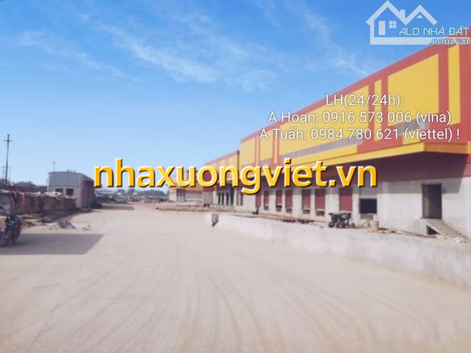 Cho thuê Kho - Xưởng. DT từ: 500m2, 1000m2, 1500m2, 2000m2,... đến 150.000m2 tại Văn Lâm