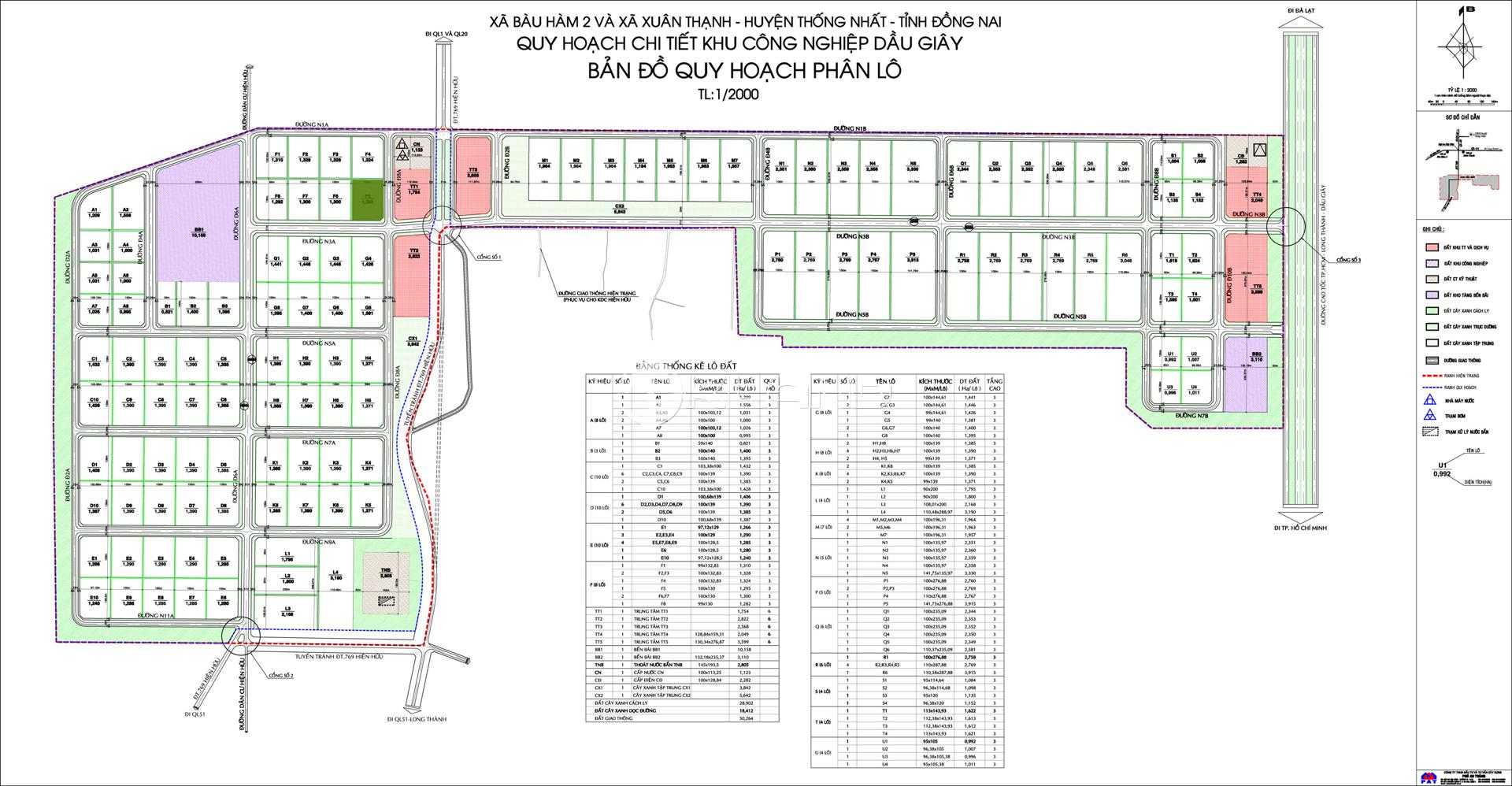 Mặt Bằng Chi Tiết Khu Công Nghiệp Dầu Giây Mặt Bằng Chi Tiết Khu Công Nghiệp Dầu Giây